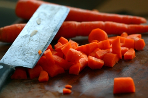 chopped carrots