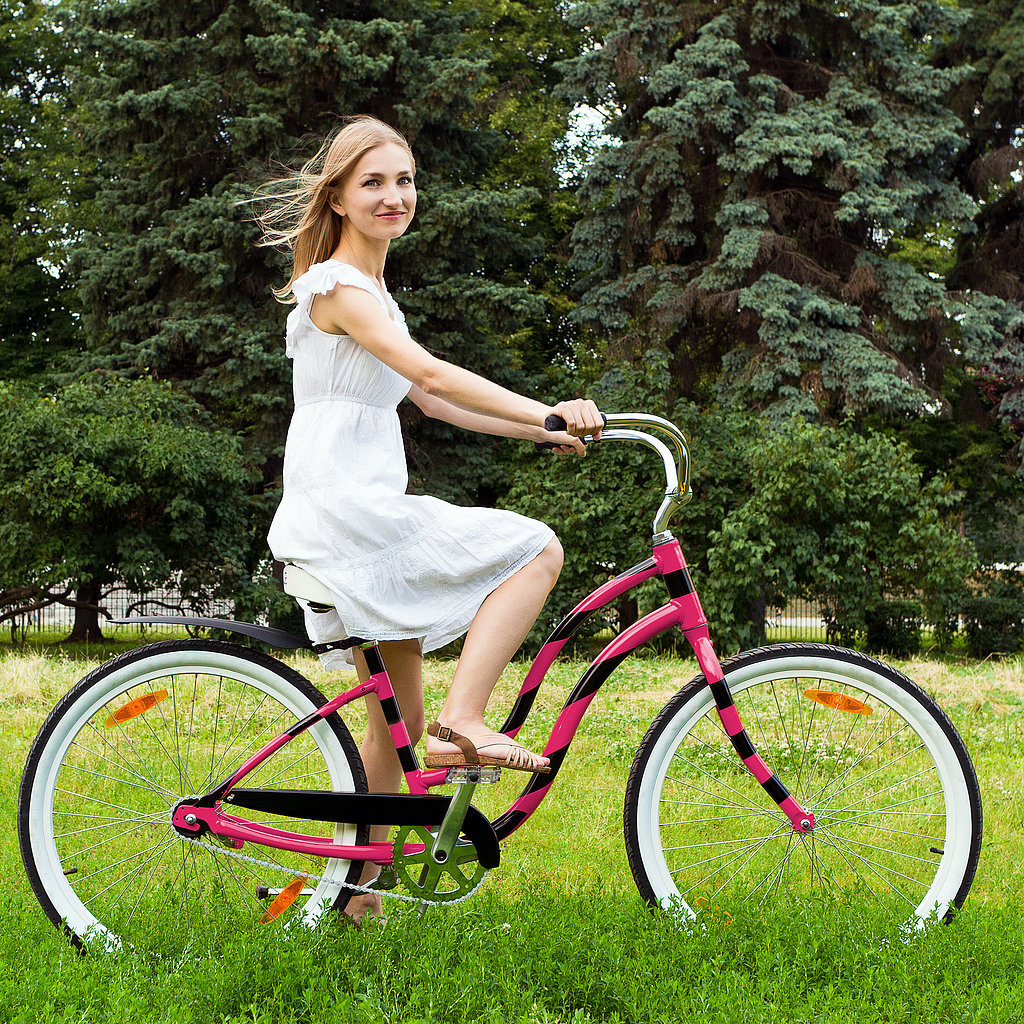 Girl riding in bike