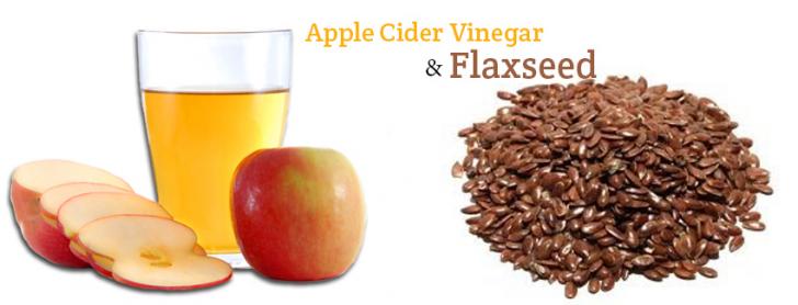 apple cider vinegar with flaxseed