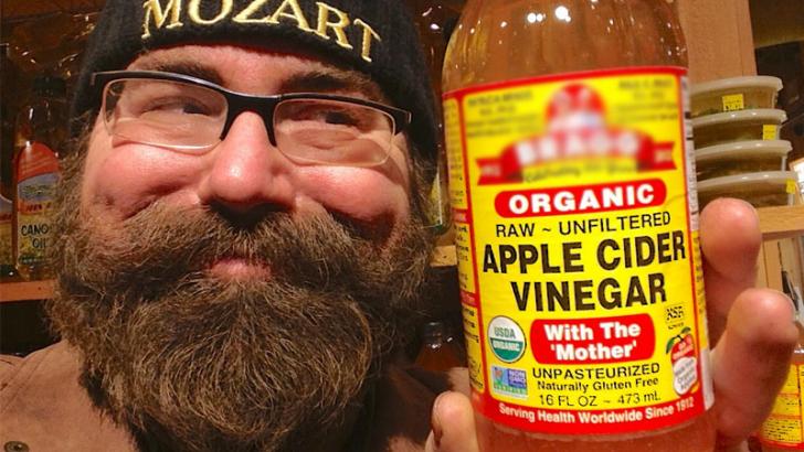 man with apple cider vinegar