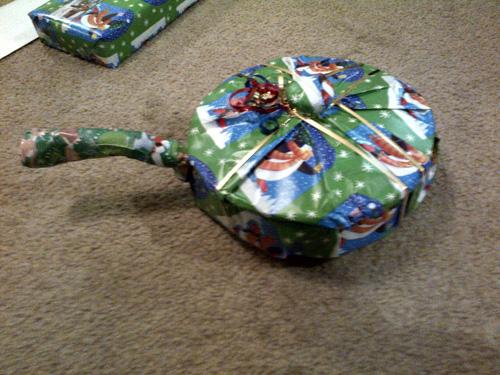 gift that is obviously a frying pan