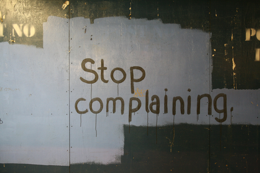 negative person keeps complaining about everything