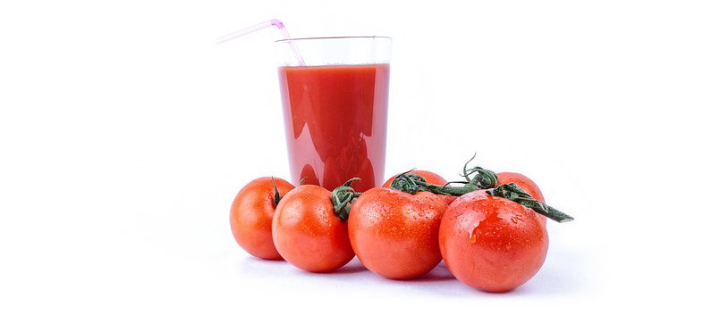Fresh chilled tomato juice